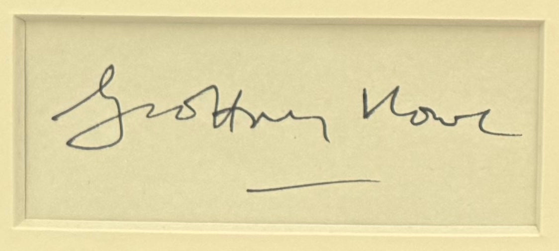 Geoffrey Howe, Former Deputy Prime Minister, Hand Signed Card, With Photo & COA