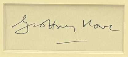 Geoffrey Howe, Former Deputy Prime Minister, Hand Signed Card, With Photo & COA