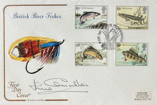 Jack Charlton, England Football Legend, Hand Signed 'British Fishes' First Day Cover, FDC