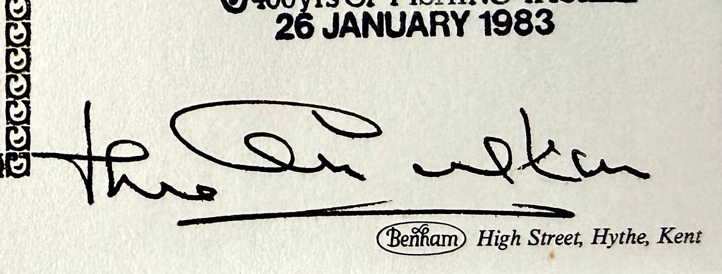 Jack Charlton, England Football Legend, Hand Signed 'British Fishes' First Day Cover, FDC