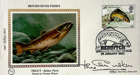 Jack Charlton, England Football Legend, Hand Signed 'British Fishes' First Day Cover, FDC