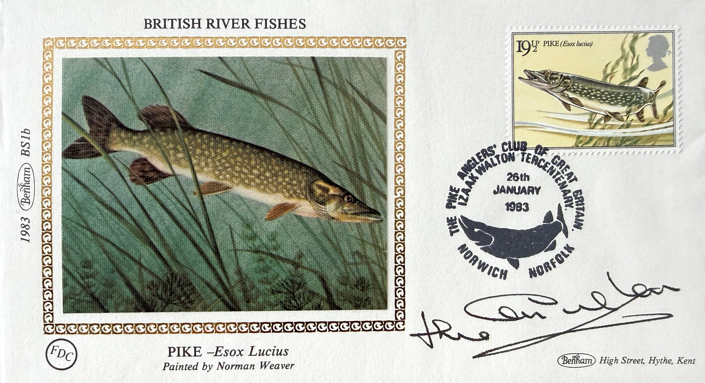 Jack Charlton, England Football Legend, Hand Signed 'British Fishes' First Day Cover, FDC