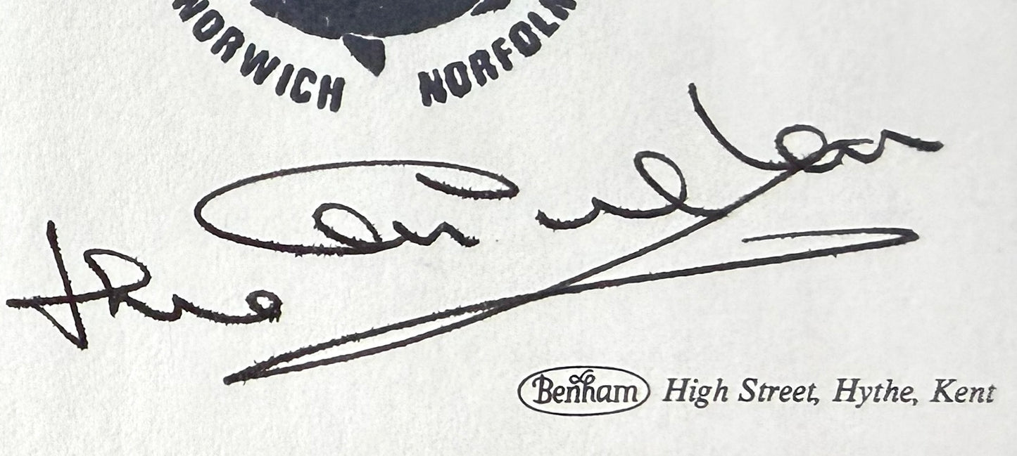 Jack Charlton, England Football Legend, Hand Signed 'British Fishes' First Day Cover, FDC