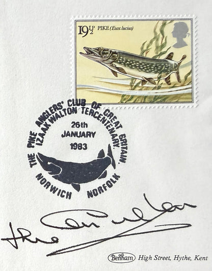Jack Charlton, England Football Legend, Hand Signed 'British Fishes' First Day Cover, FDC