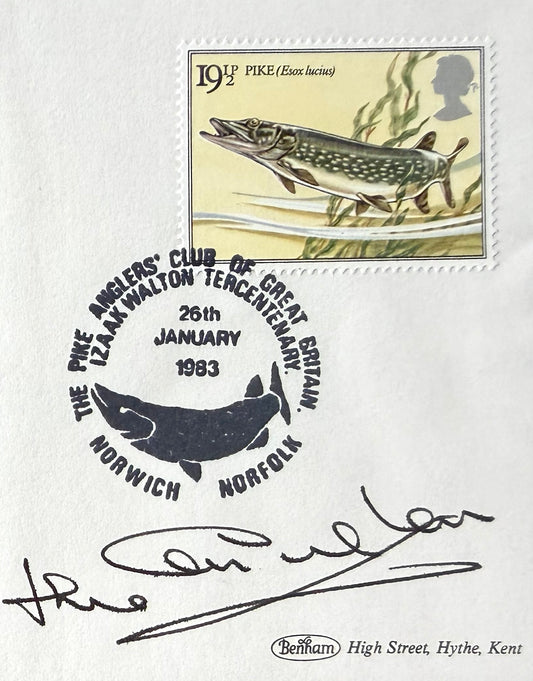 Jack Charlton, England Football Legend, Hand Signed 'British Fishes' First Day Cover, FDC