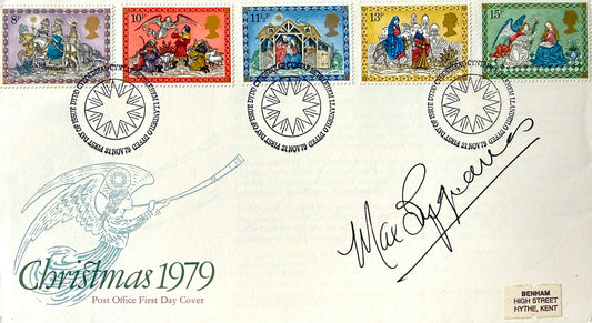 Max Bygraves, British Entertainment Icon, Hand Signed Christmas 1979 First Day Cover FDC