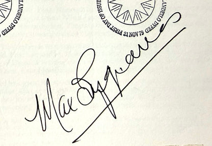 Max Bygraves, British Entertainment Icon, Hand Signed Christmas 1979 First Day Cover FDC