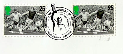 Martin Peters Hand Signed 1966 40 Year Anniversary FDC, First Day Cover, & COA