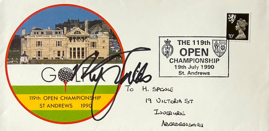 Nick Faldo, 'The Open' Golf Legend, Hand Signed 1990 First Day Cover FDC