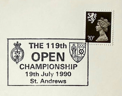 Nick Faldo, 'The Open' Golf Legend, Hand Signed 1990 First Day Cover FDC
