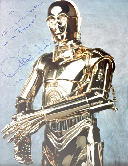 Anthony Daniels Star Wars 'C-3PO' Actor, Hand Signed Framed Photo & COA