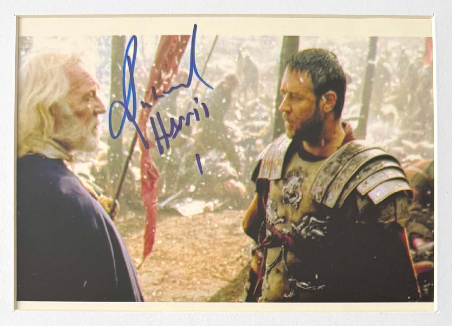 Richard Harris Guaranteed Hand Signed Gladiator Photo, Framed 25cm x 20cm & COA