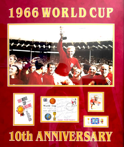 England 1966 (including Moore) Full Team Hand Signed FDC First Day Cover & COA