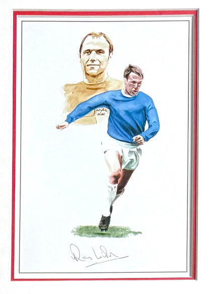 England 1966 SUPER RARE Full Team (11) Hand Signed Art Presentation & COA
