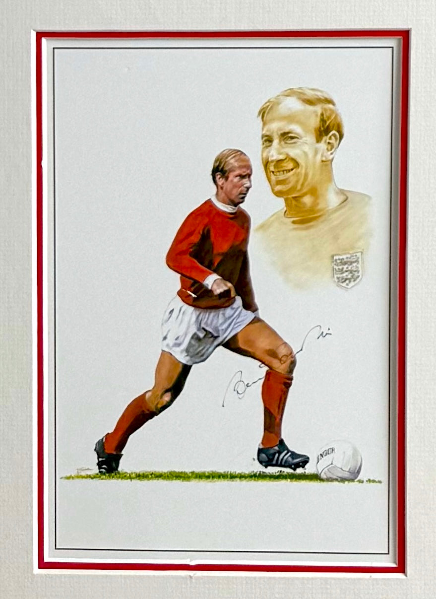 England 1966 SUPER RARE Full Team (11) Hand Signed Art Presentation & COA