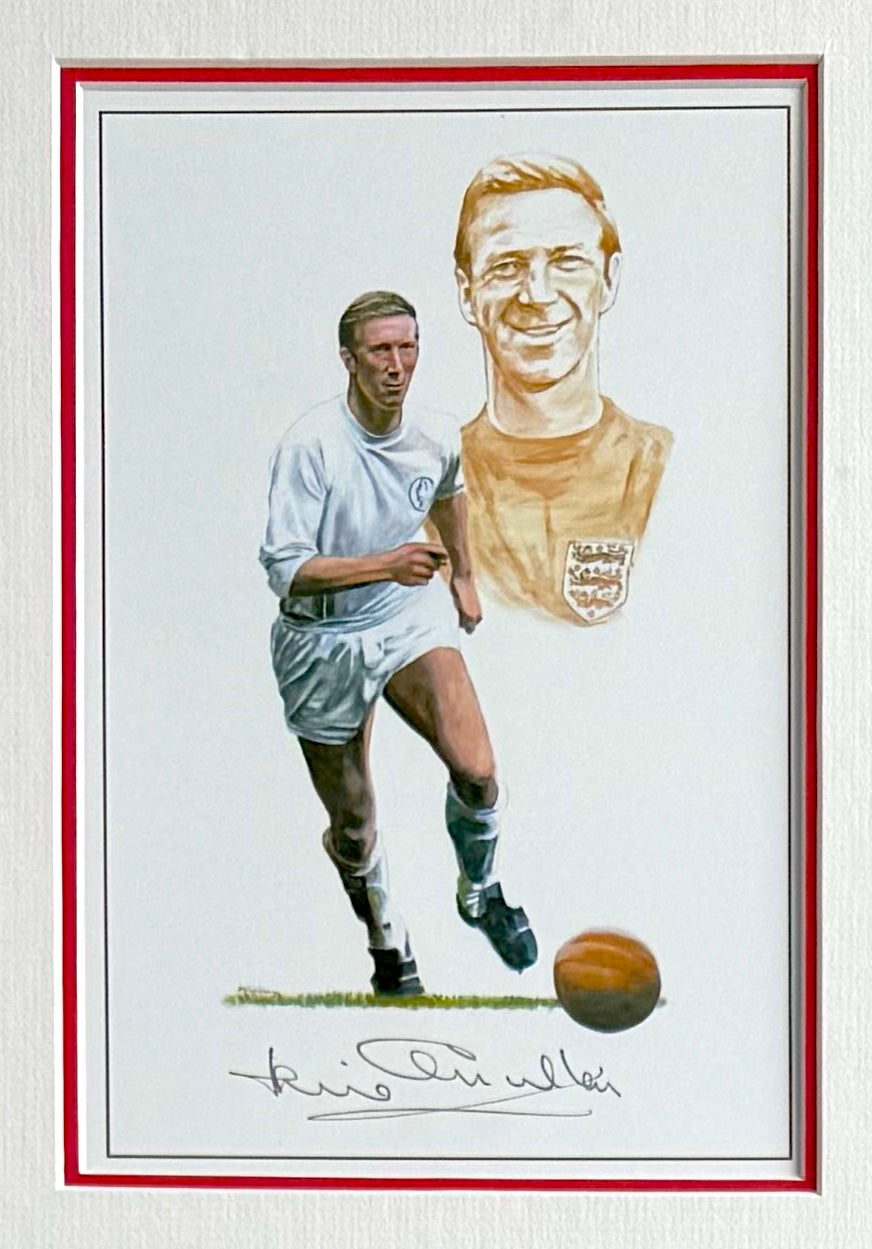 England 1966 SUPER RARE Full Team (11) Hand Signed Art Presentation & COA