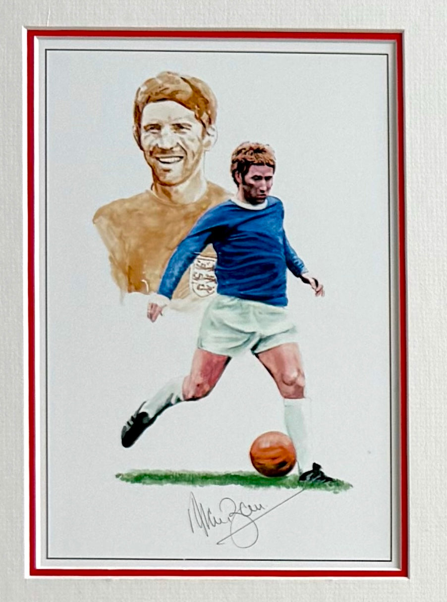 England 1966 SUPER RARE Full Team (11) Hand Signed Art Presentation & COA