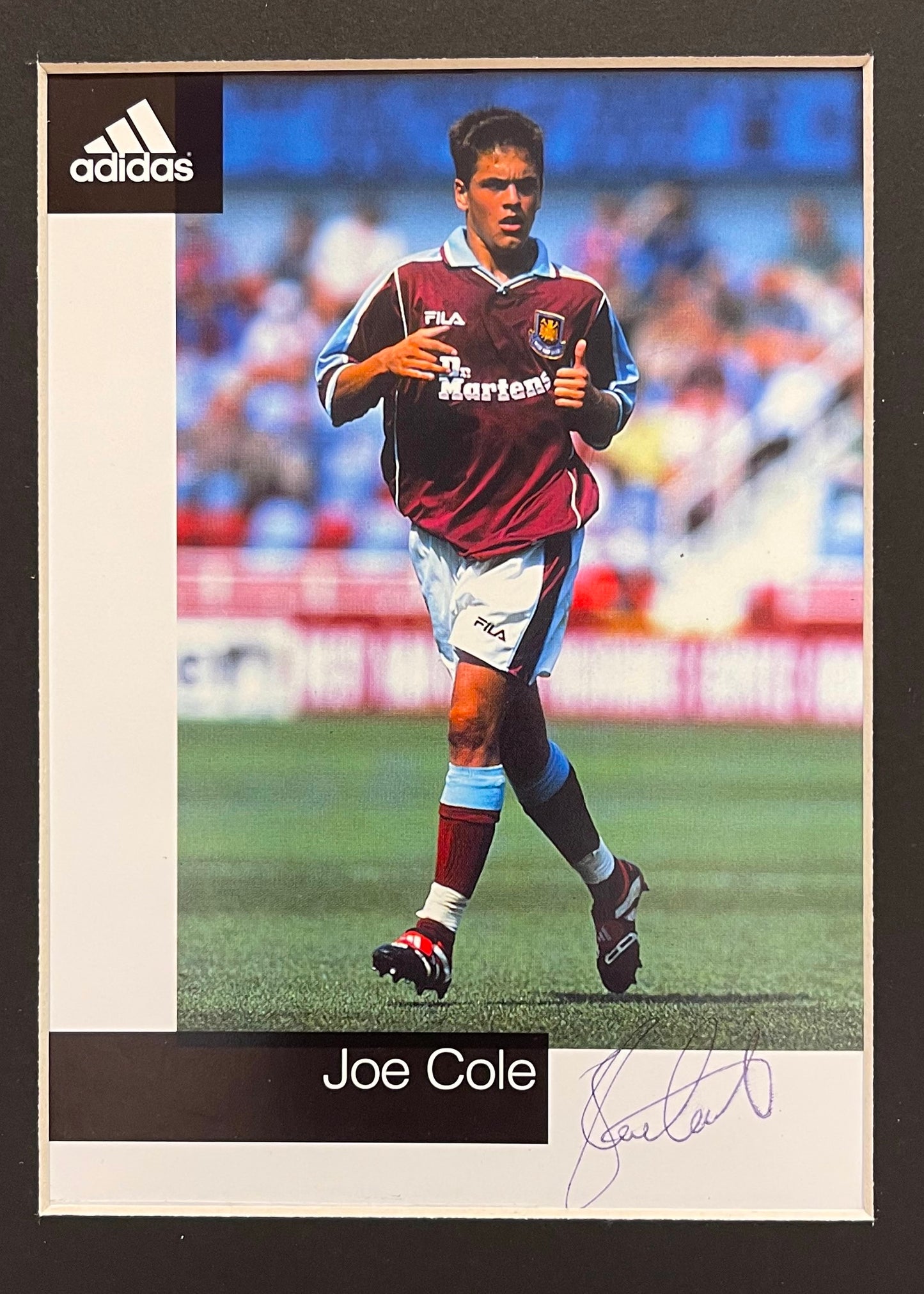 JOE COLE FORMER WEST HAM UNITED AND CHELSEA PLAYER HAND SIGNED PHOTO WITH COA