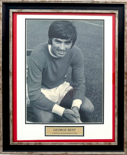 George Best, Manchester United Legend, Stunning Hand Signed Photo & COA
