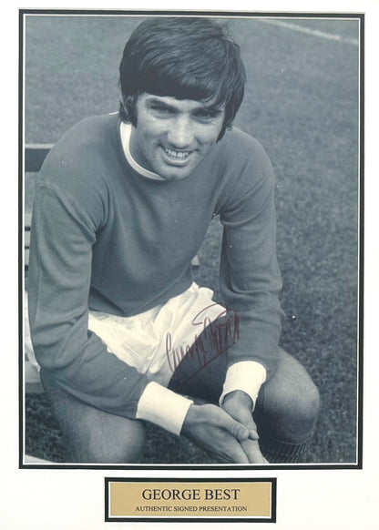 George Best, Manchester United Legend, Stunning Hand Signed Photo & COA