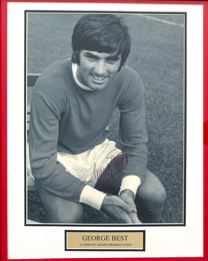 George Best, Manchester United Legend, Stunning Hand Signed Photo & COA