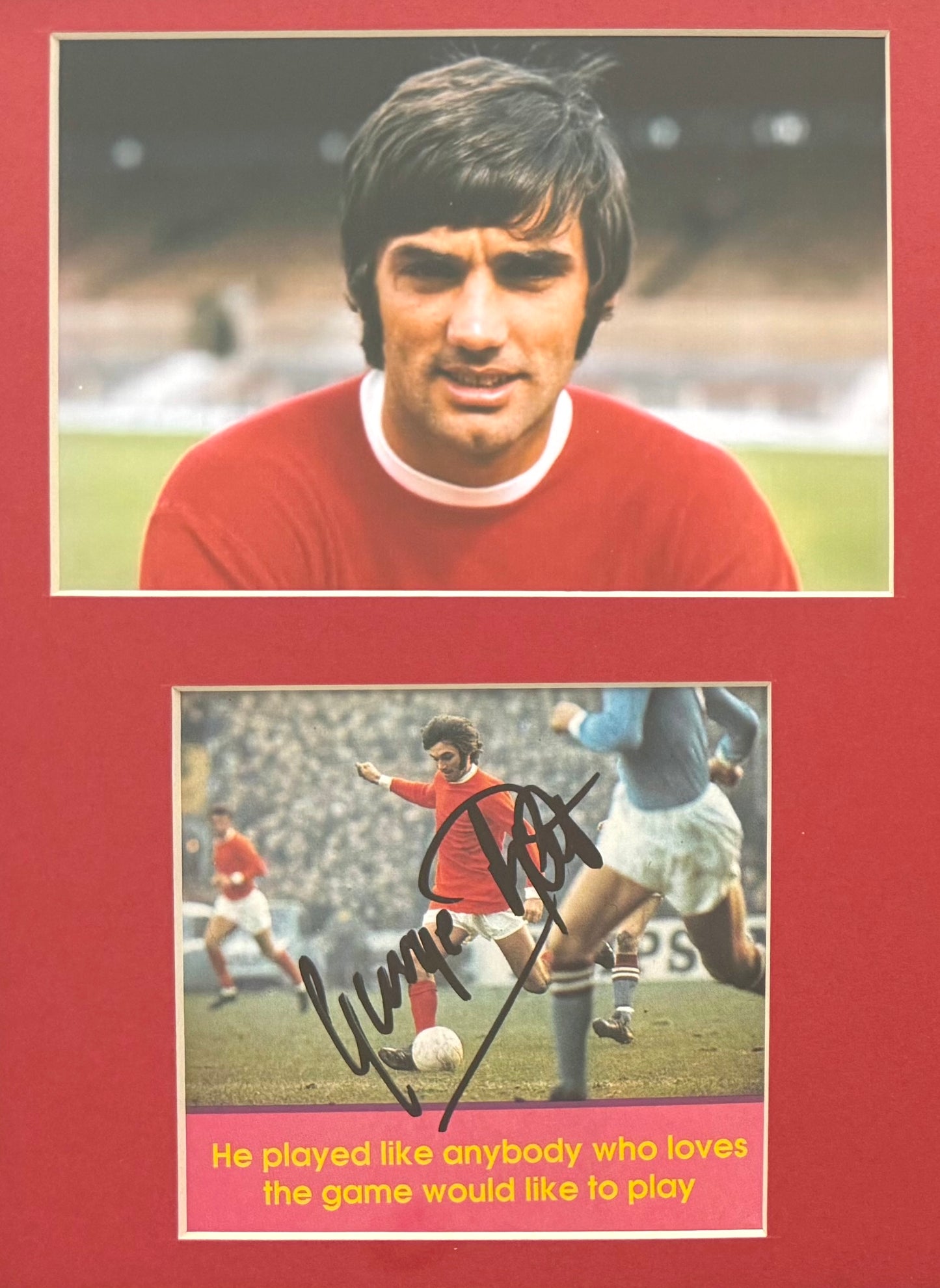 George Best, Manchester United Legend, Stunning Hand Signed Photo & COA