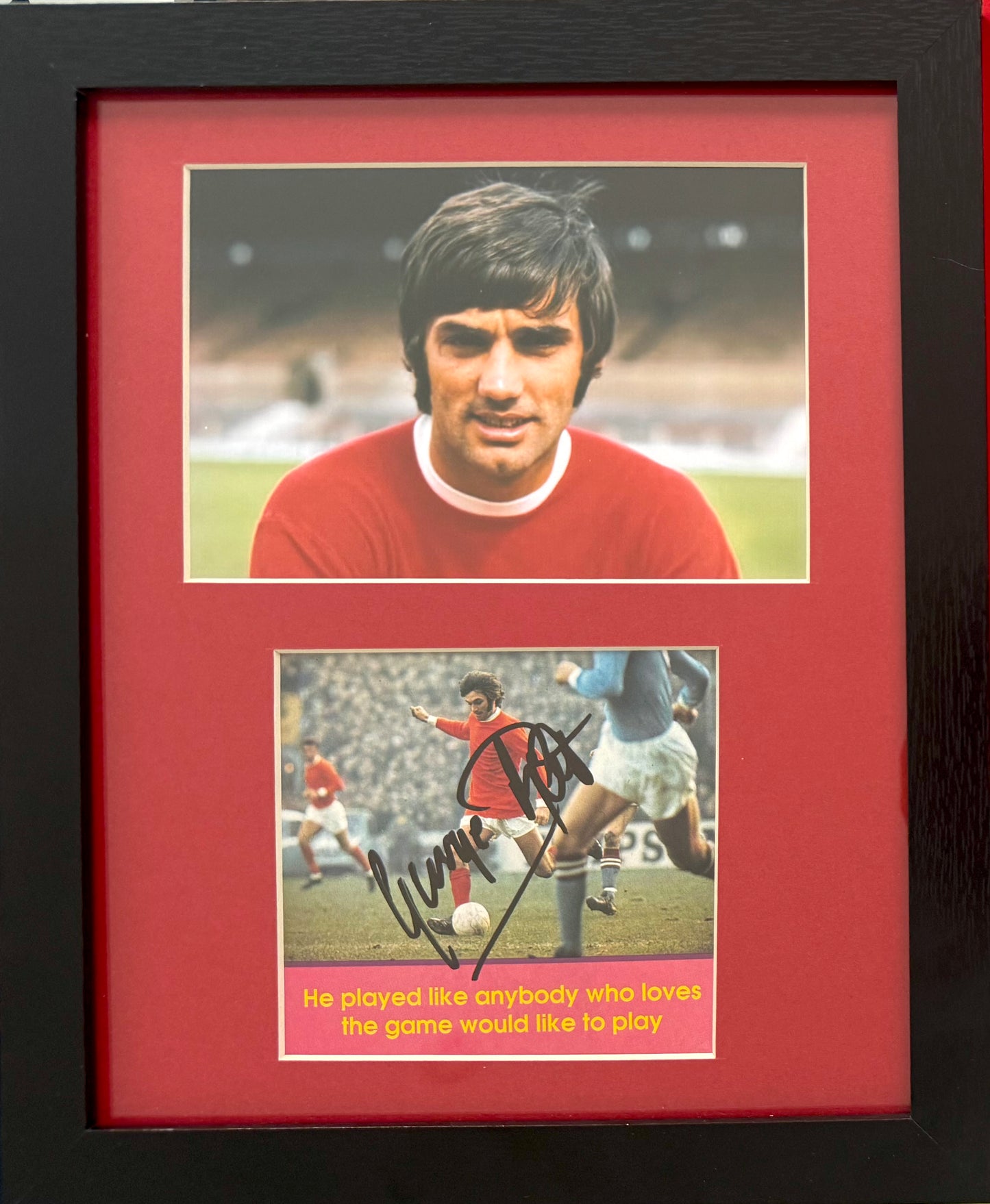 George Best, Manchester United Legend, Stunning Hand Signed Photo & COA