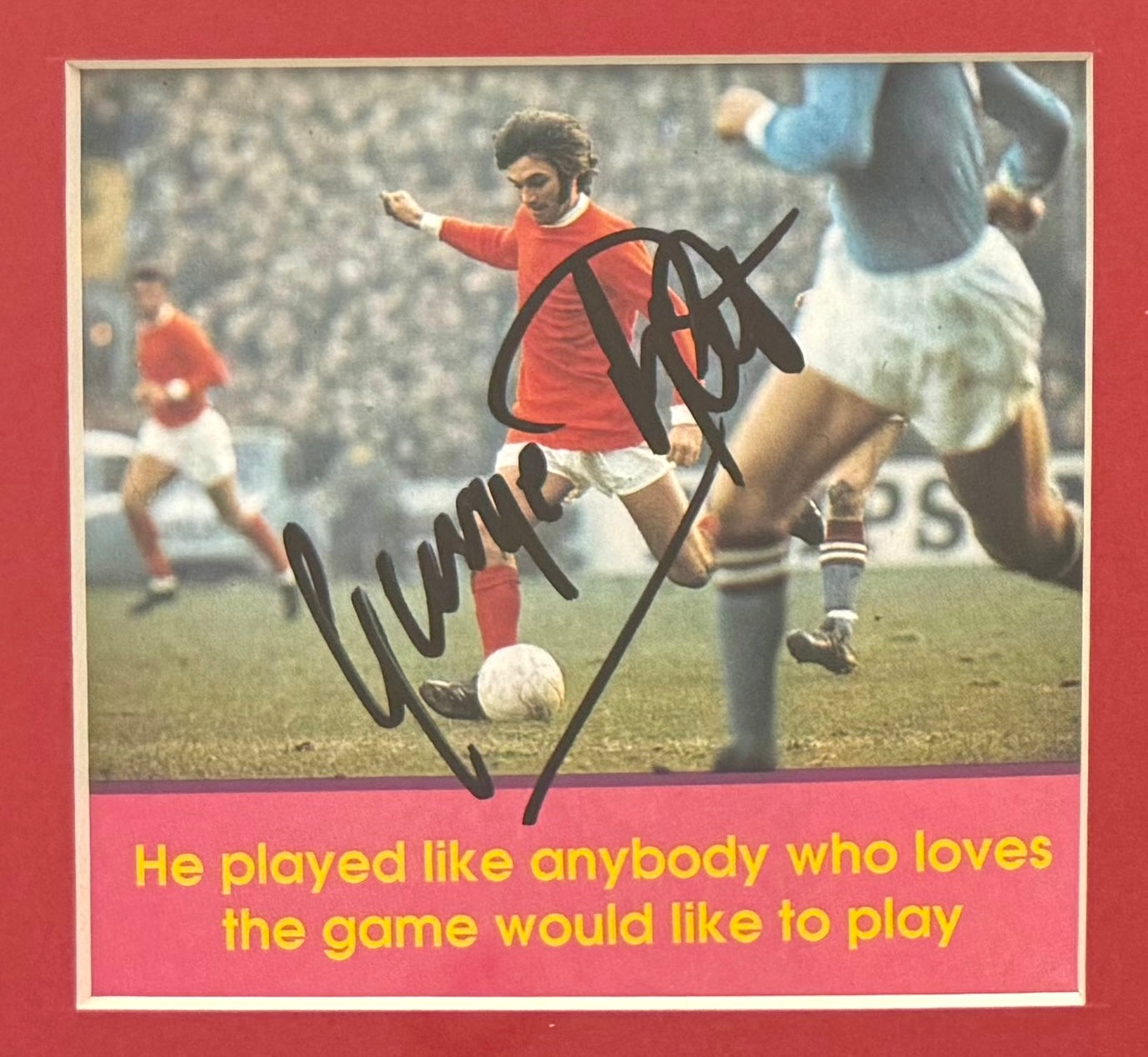 George Best, Manchester United Legend, Stunning Hand Signed Photo & COA