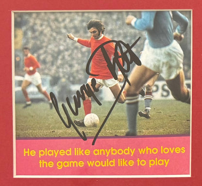 George Best, Manchester United Legend, Stunning Hand Signed Photo & COA
