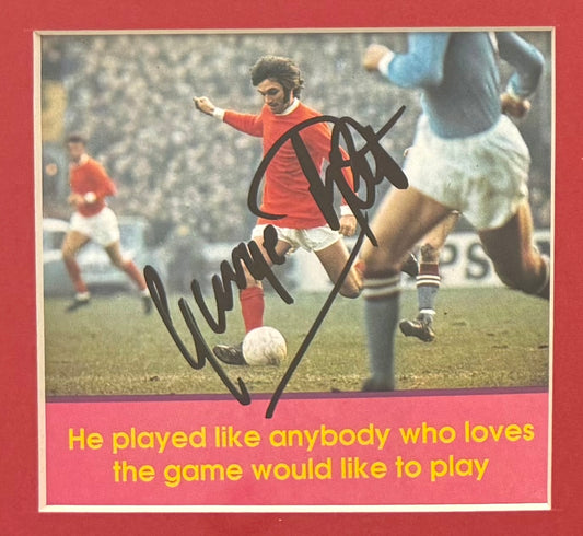 George Best, Manchester United Legend, Stunning Hand Signed Photo & COA