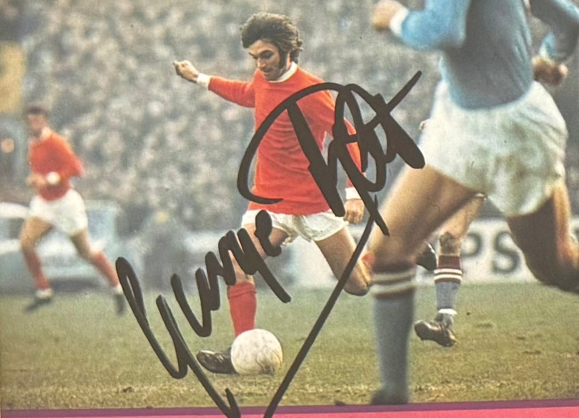 George Best, Manchester United Legend, Stunning Hand Signed Photo & COA