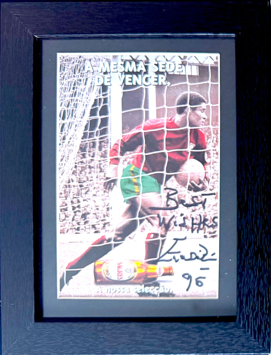 Eusebio, Benfica, Portugal, Footballing Legend, Hand Signed Publicity Card & COA