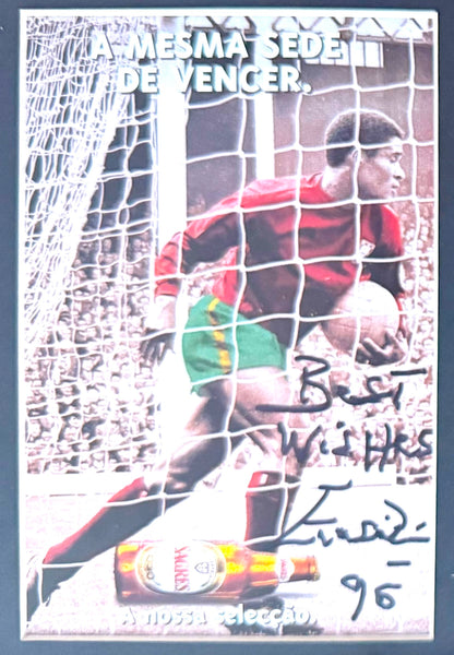 Eusebio, Benfica, Portugal, Footballing Legend, Hand Signed Publicity Card & COA