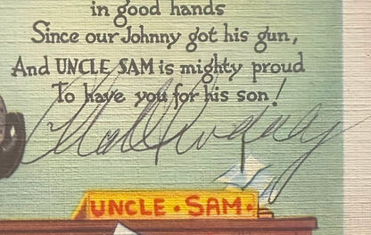 Charles Sweeney, Bockscar Nagasaki Atomic Bomb Pilot, Hand Signed Postcard & John Reznikoff COA