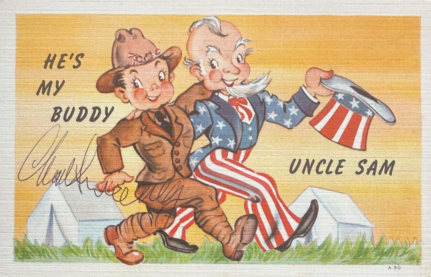 Charles Sweeney, Bockscar Nagasaki Atomic Bomb Pilot, Hand Signed Postcard & John Reznikoff COA