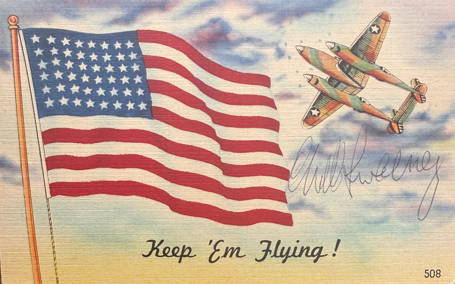 Charles Sweeney, Bockscar Nagasaki Atomic Bomb Pilot, Hand Signed Postcard & John Reznikoff COA