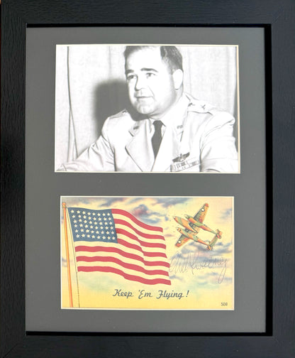 Charles Sweeney, Bockscar Nagasaki Atomic Bomb Pilot, Hand Signed Postcard & John Reznikoff COA