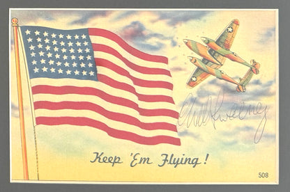 Charles Sweeney, Bockscar Nagasaki Atomic Bomb Pilot, Hand Signed Postcard & John Reznikoff COA