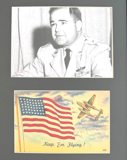 Charles Sweeney, Bockscar Nagasaki Atomic Bomb Pilot, Hand Signed Postcard & John Reznikoff COA