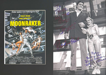Richard Kiel 'Jaws' & Blanche Ravalec 'Dolly' Moonraker Dual Hand Signed Photo & COA