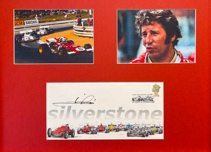 MARIO ANDRETTI F1 HAND SIGNED FRAMED FDC PHOTO PRESENTATION WITH COA