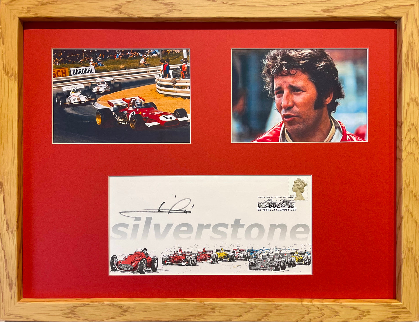 MARIO ANDRETTI F1 HAND SIGNED FRAMED FDC PHOTO PRESENTATION WITH COA