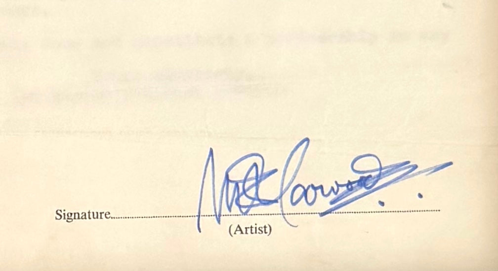 Mike Yarwood, Hand Signed Original Contract, 40cm x 30cm Presentation & COA