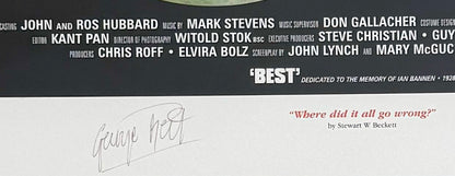George Best, Manchester United Legend, Stunning Hand Signed Poster Presentation & COA