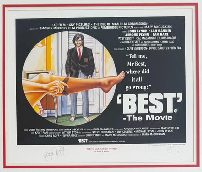 George Best, Manchester United Legend, Stunning Hand Signed Poster Presentation & COA