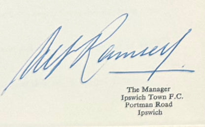 Alf Ramsey, England 1966 World Cup Legend, Hand Signed Ipswich Town FDC Presentation & COA
