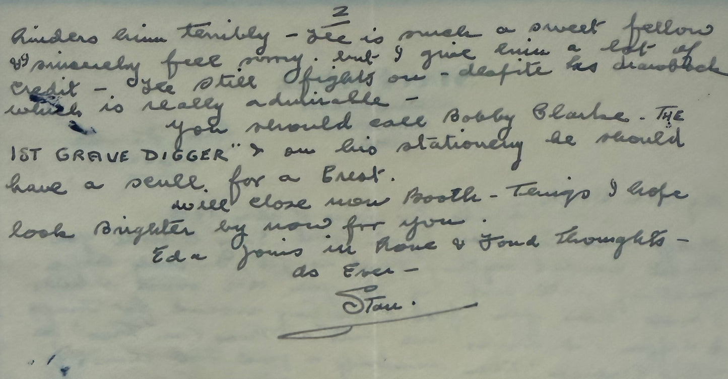 Stan Laurel Hand Signed And Written Letter Presentation & John Reznikoff COA