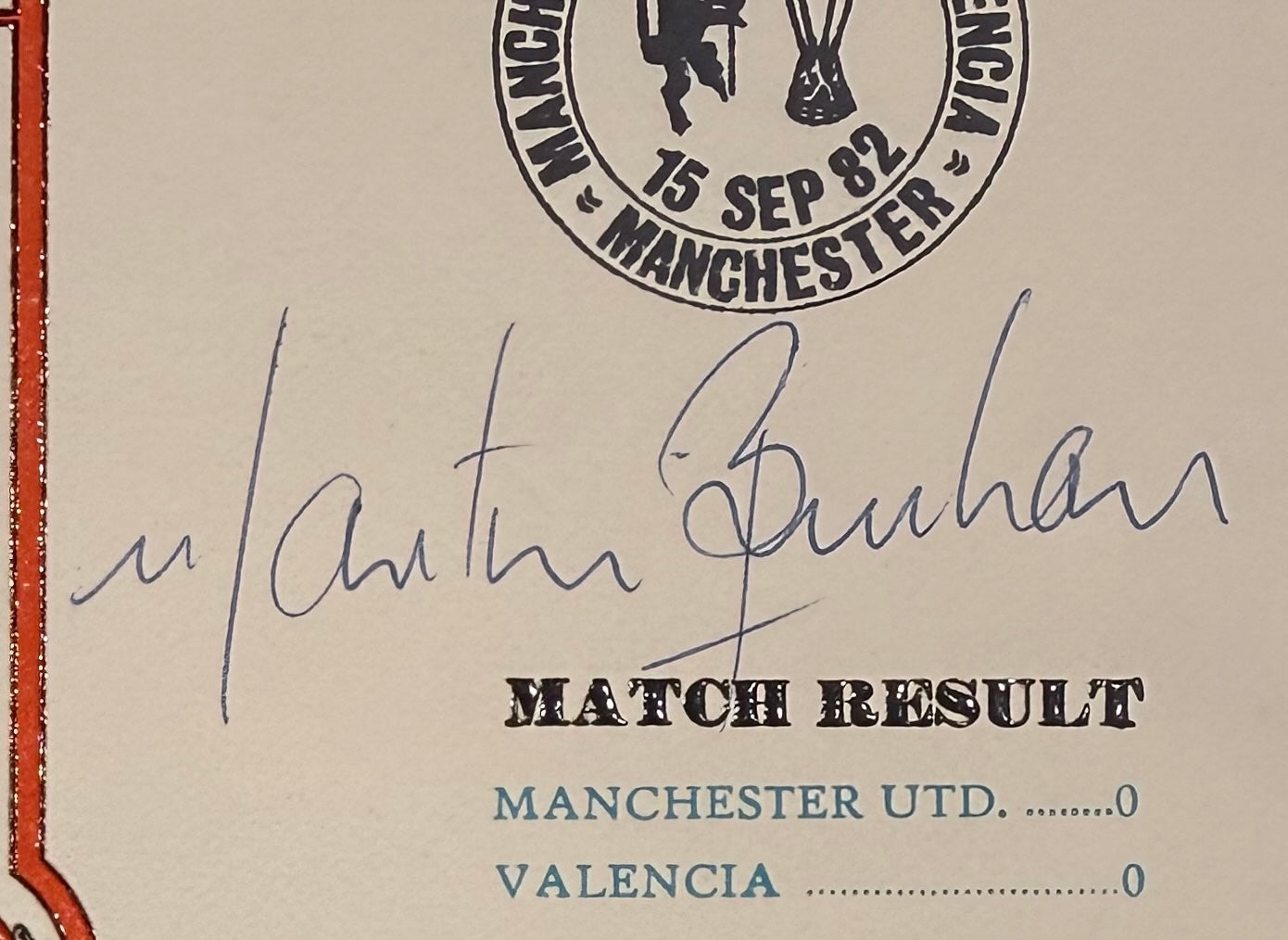 Martin Buchan, Manchester United Legend, Hand Signed FDC Presentation & COA