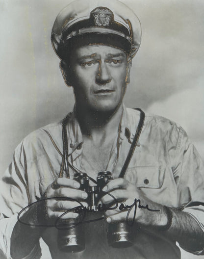 John Wayne, Hand Signed Framed 25cm x 20cm Original 'They Were Expendable' Photo & COA