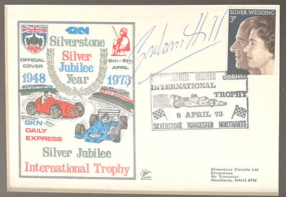 Graham Hill, Former Formula One World Champion, Hand Signed FDC Presentation & COA